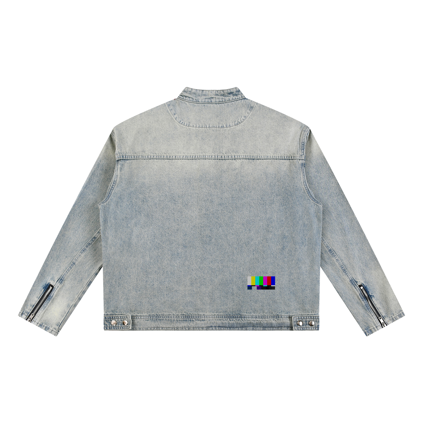 Vintage Wash Zip Denim Jacket