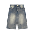 Static Wash Baggy Denim Shorts